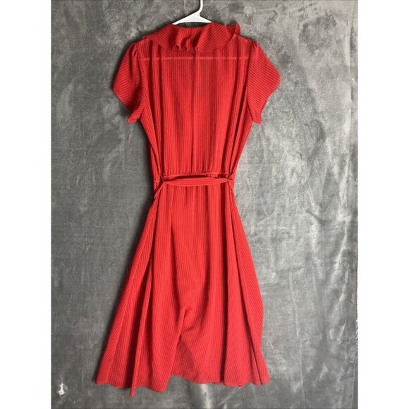 Jonathan Martin Womens Vtg Flutter Sleeve A Line Dress Size 14 Dapper Retro 50s - Picture 4 of 6